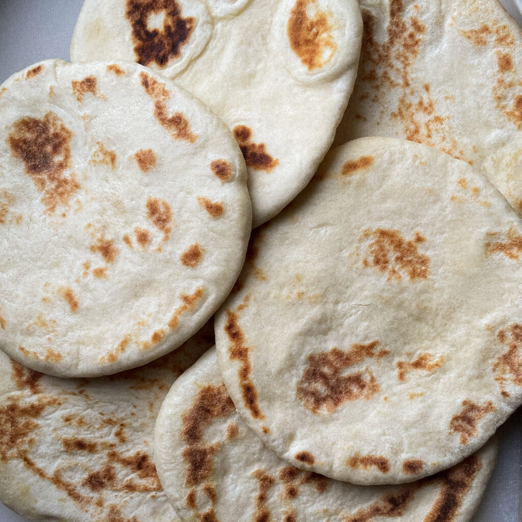 homemade naan