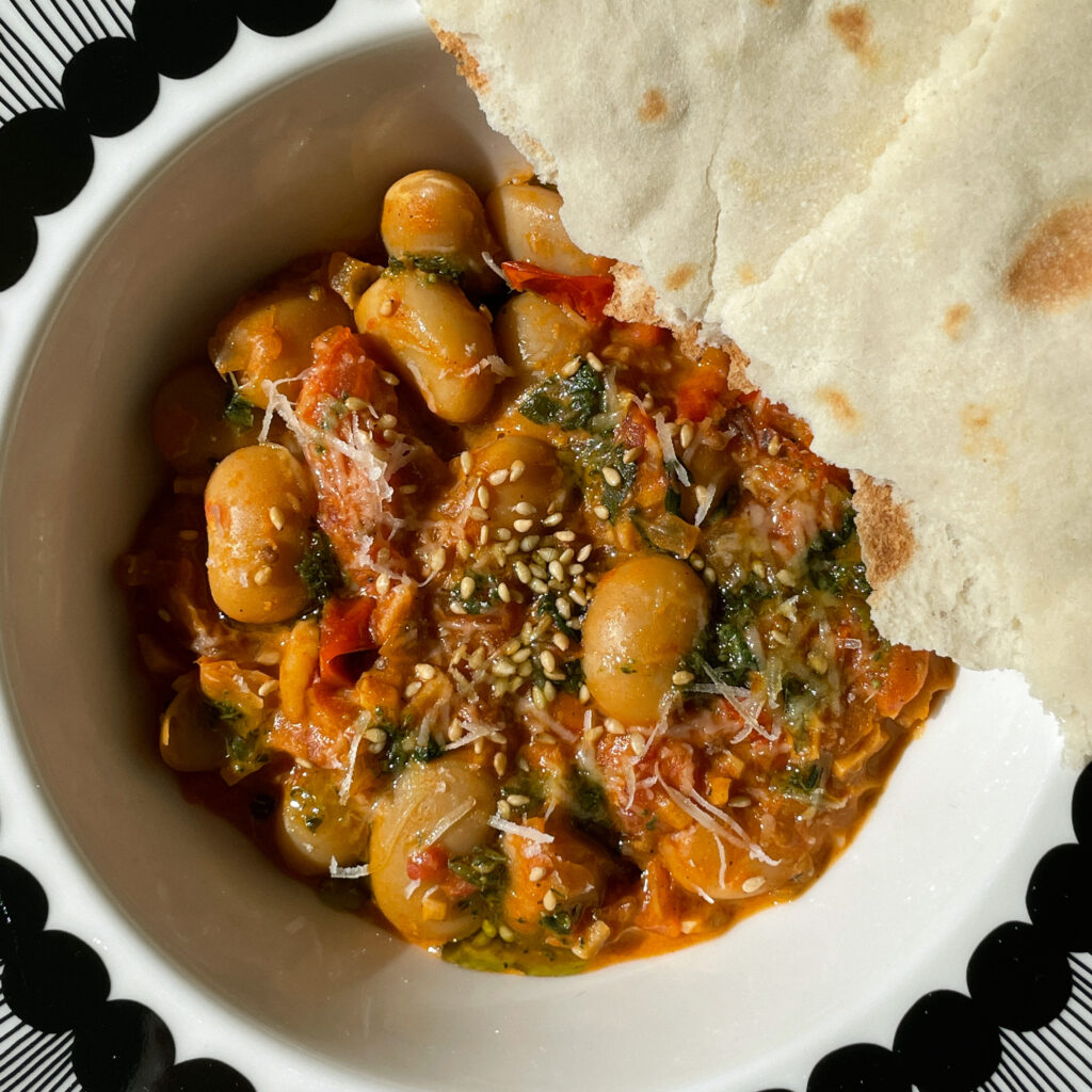 Butter Beans in tomato based sauce