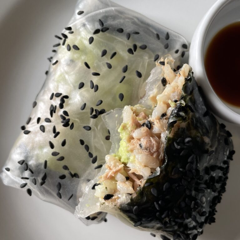 Creamy Tuna and Rice Rice Paper Rolls